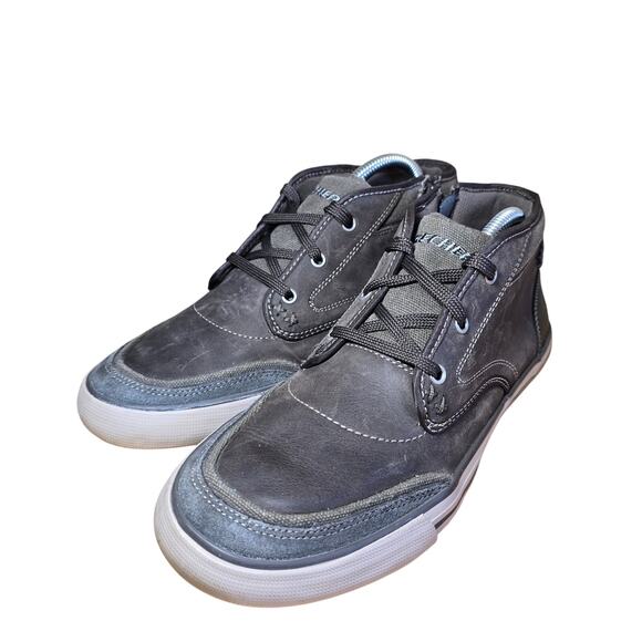 Skechers Planfix Cogent Leather Canvas Ankle Strap Shoes Mens Size 8 Womens 9.5 - Picture 1 of 8